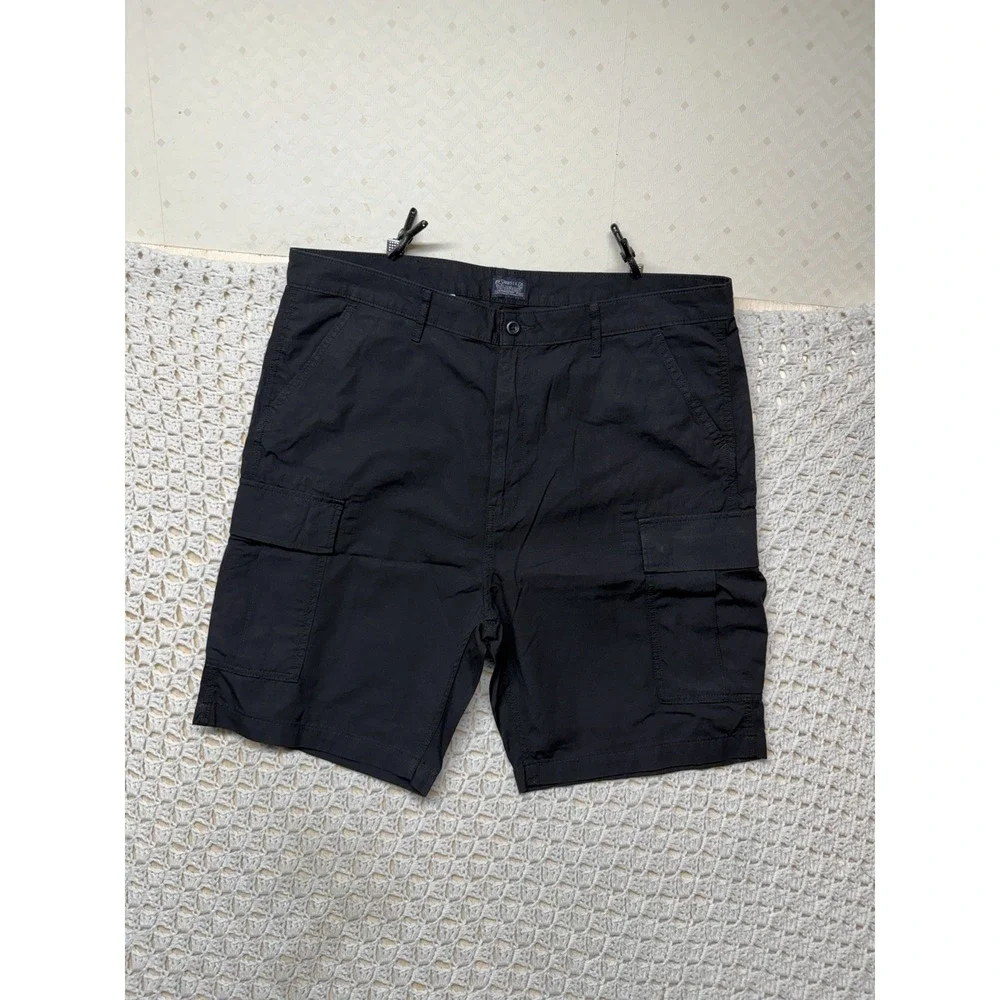 Levi's Khaki Carrier Cargo Shorts Mens Size 40 Black Ripstop Hiking Chino Casual